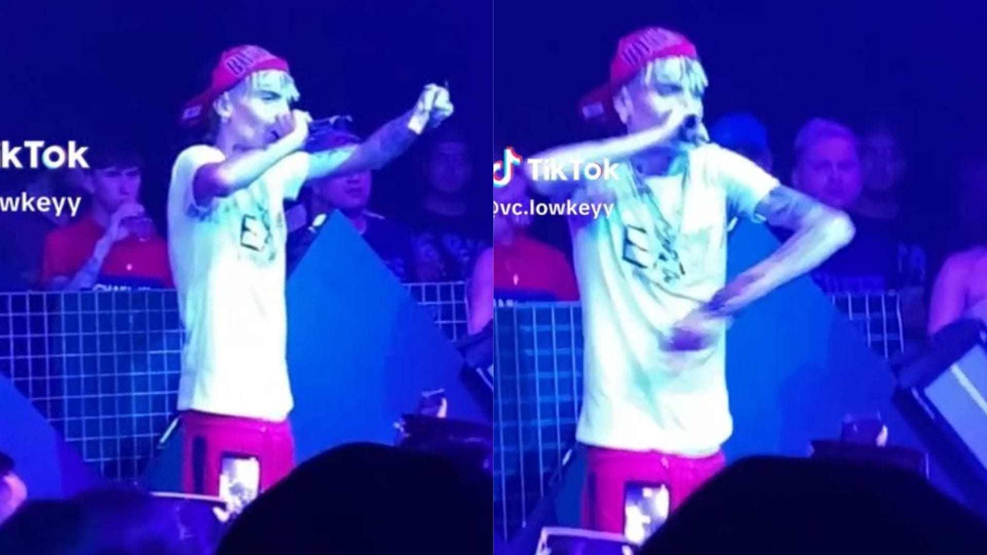 La lanzaron bolsa con droga en pleno show a Marcianeke y se molestó: “No hagan más esta hue…”