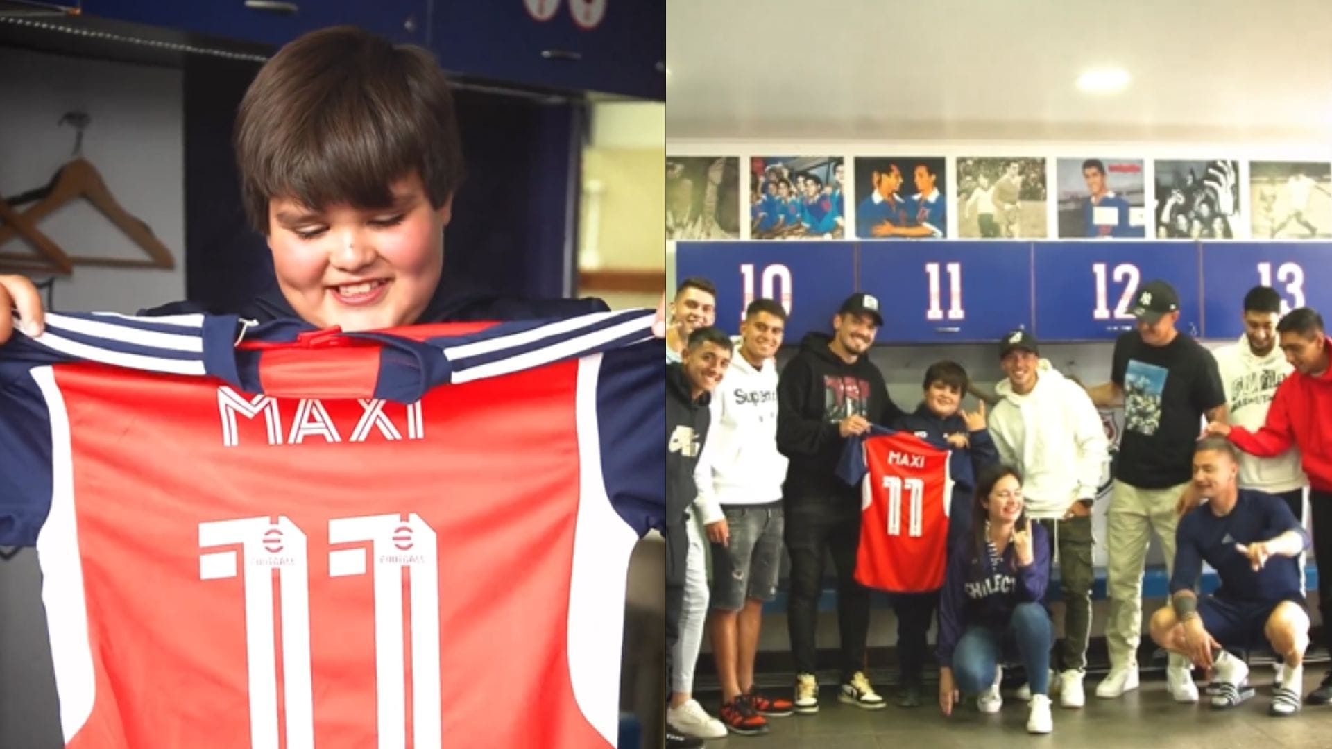 Maxi, pequeño hincha azul de Santa Juana, viajó a Santiago para cumplir su sueño de conocer a la U