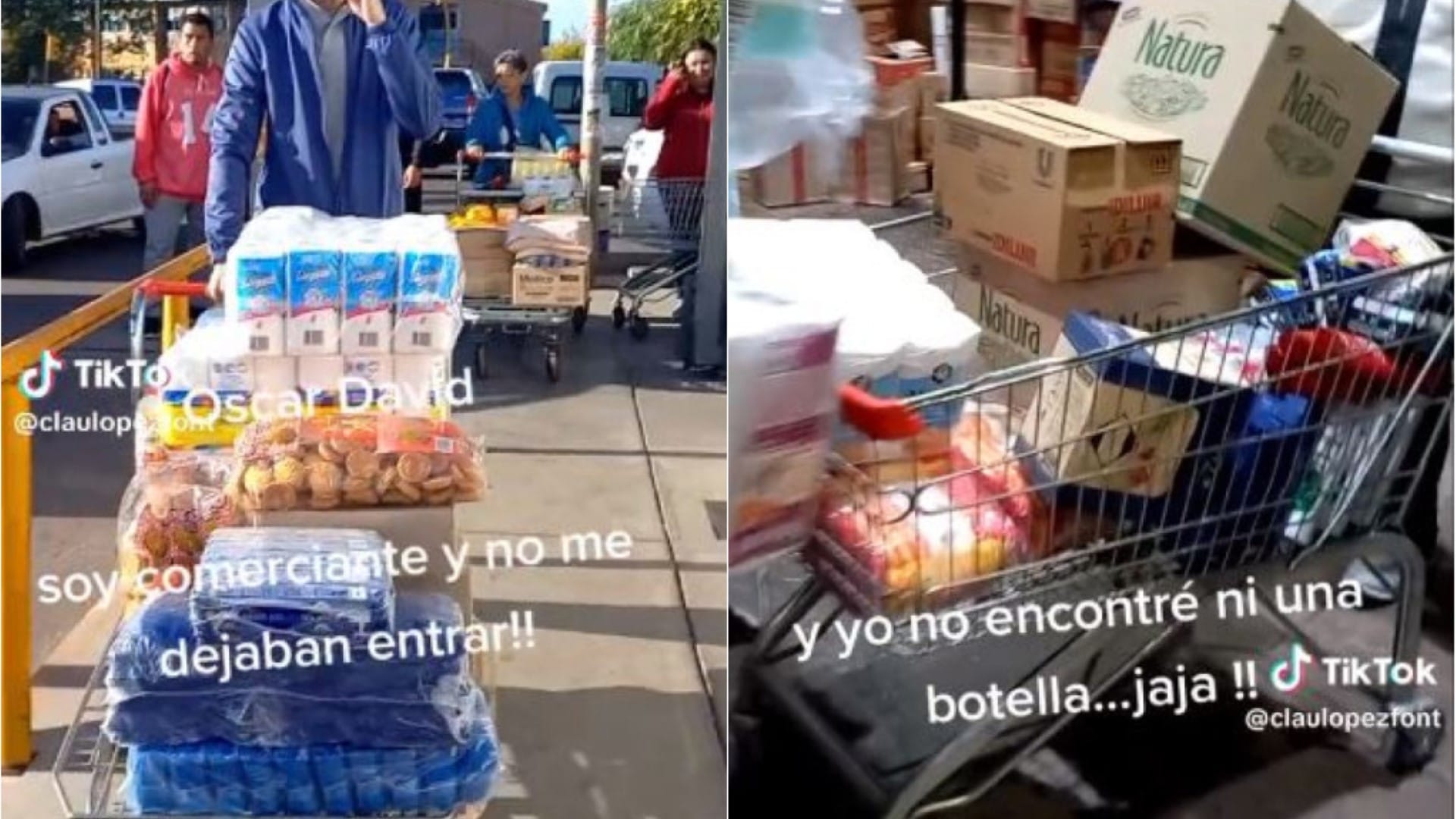 Mujer argentina se enfurece y delata a chilenos que usan vías exclusivas en supermercado