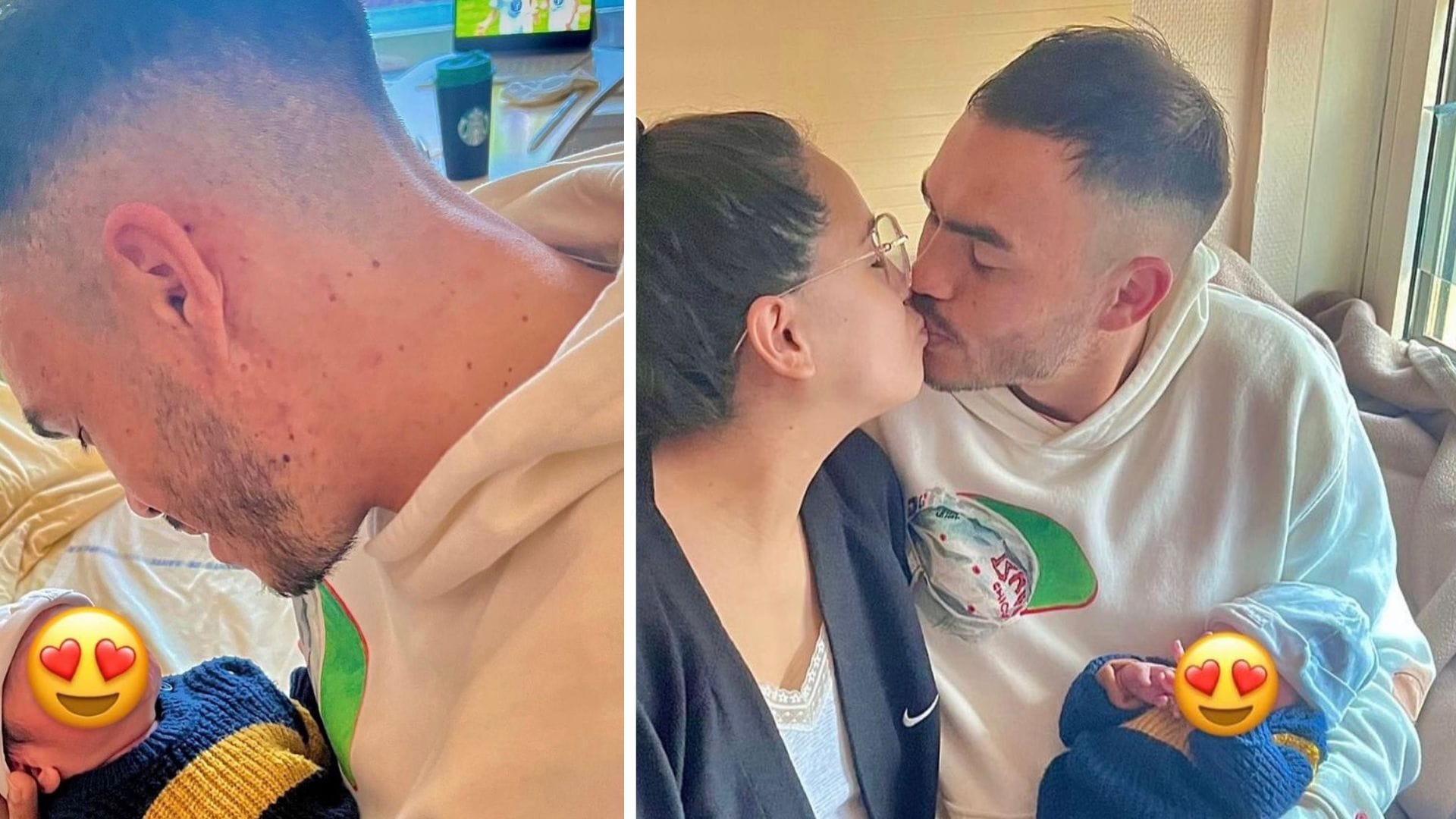 Gabriel Suazo celebra el nacimiento de su primer hijo