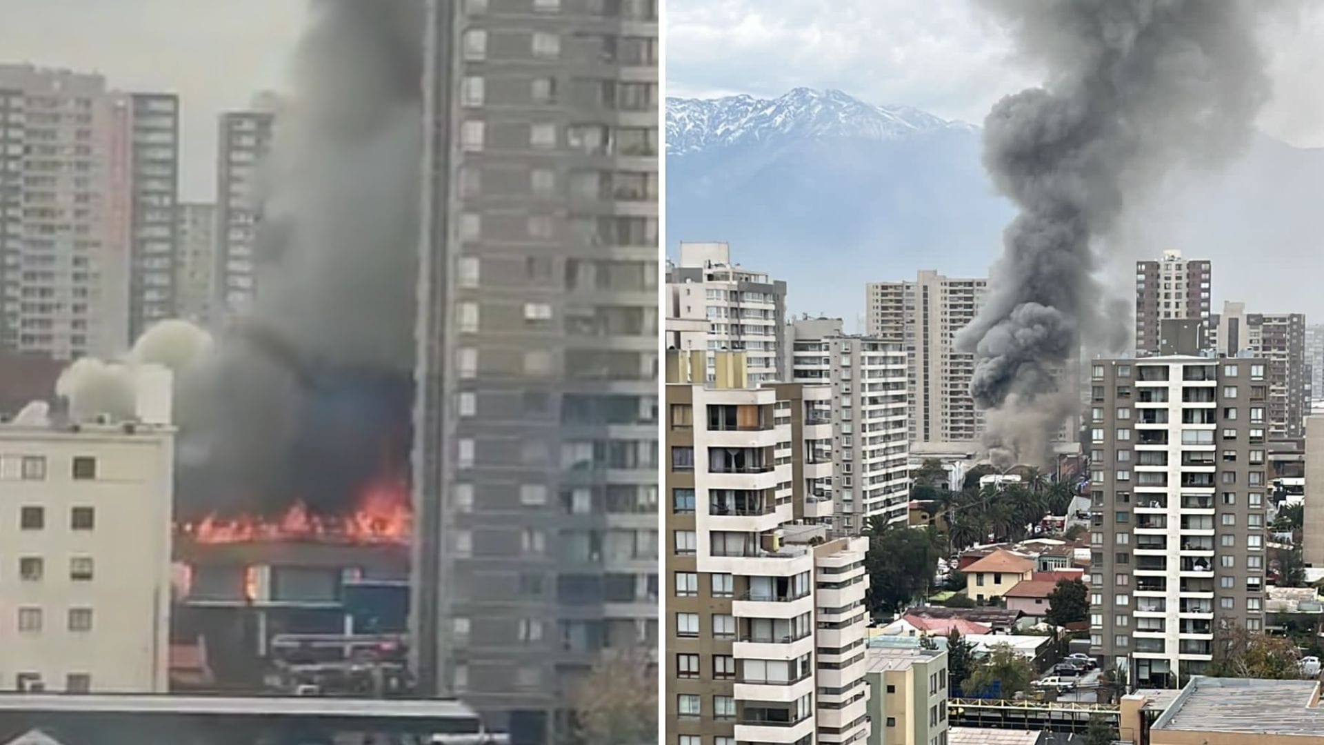 Reportan dos personas heridas: Emergencia por gran incendio en cuartel de la PDI en San Miguel