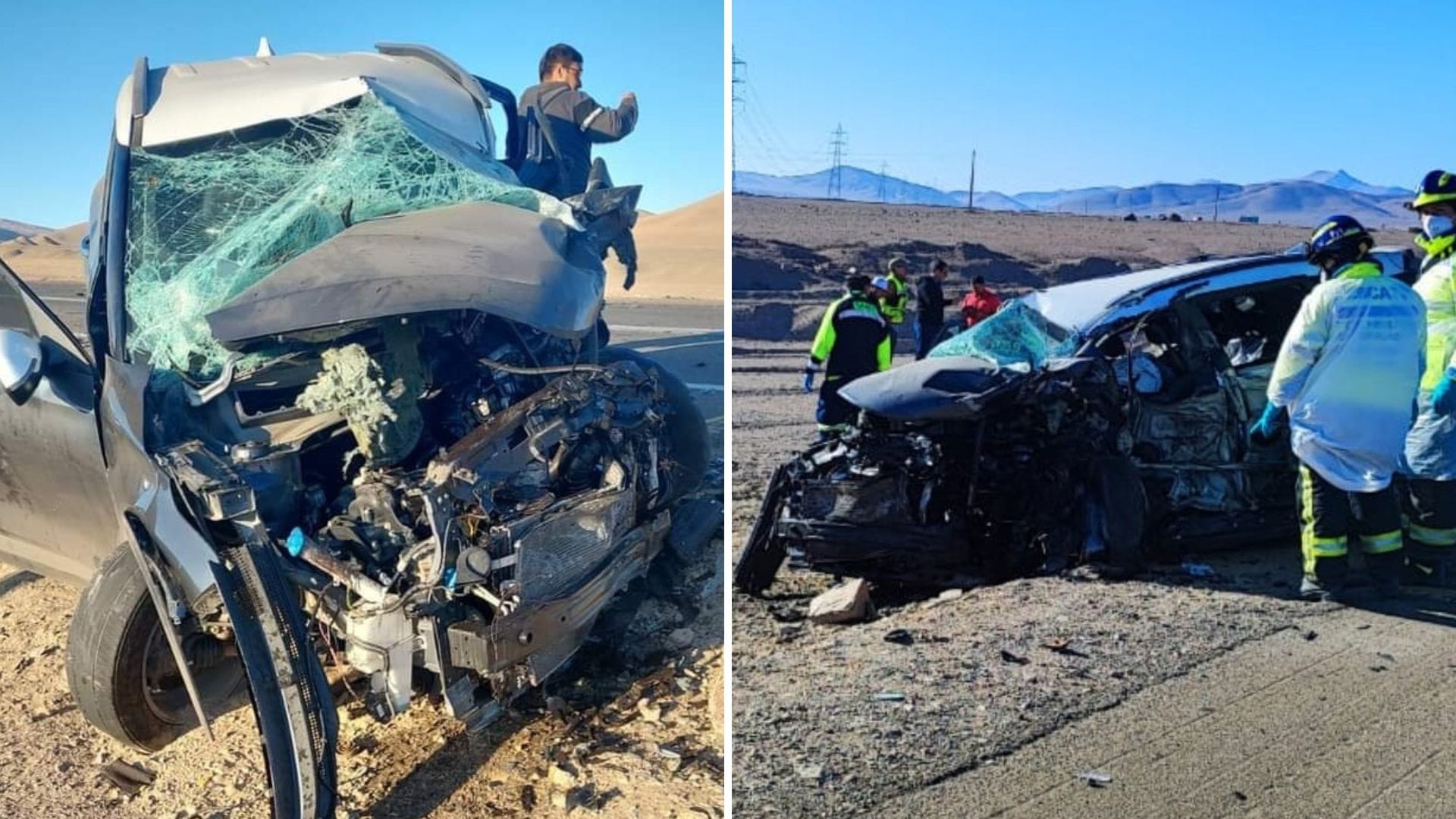 Vehículo menor colisionó de frente con camión: Cuatro personas mueren y una resultó herida tras grave accidente en Antofagasta