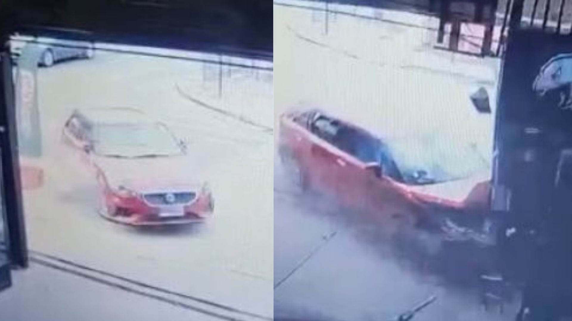 Robaron auto dándose a la fuga: Perdieron el control chocando contra taller mecánico en La Florida