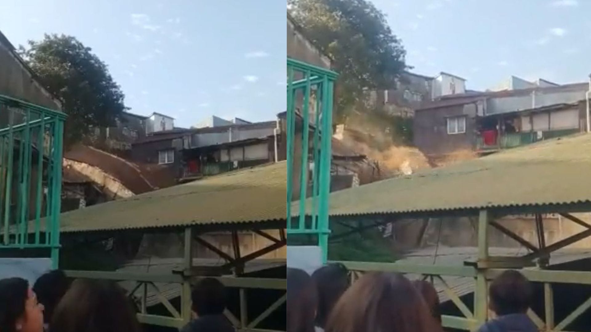 Casa deshabitada se derrumbó en cerro de Valparaíso a metros de un colegio