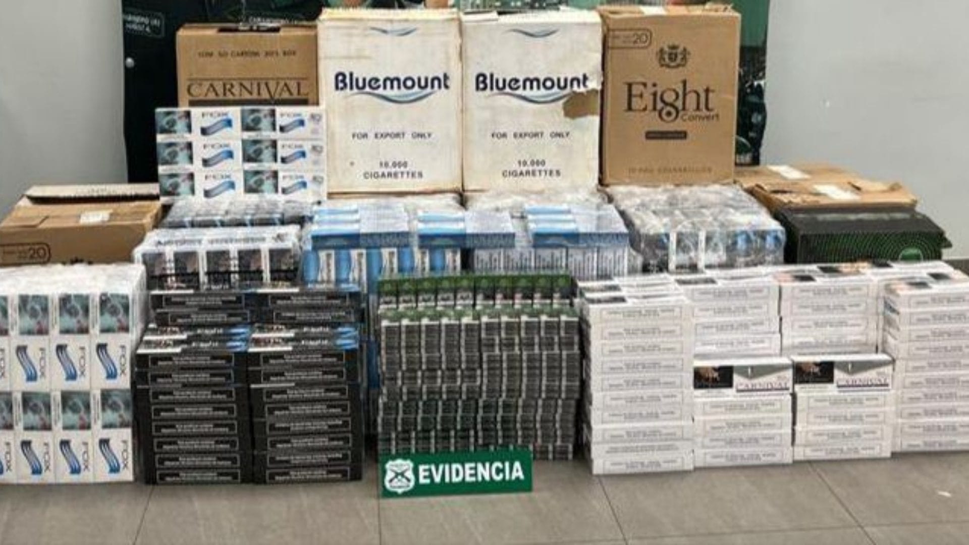 Incautan 6.720 cajetillas de cigarros de contrabando en almacén de Arauco