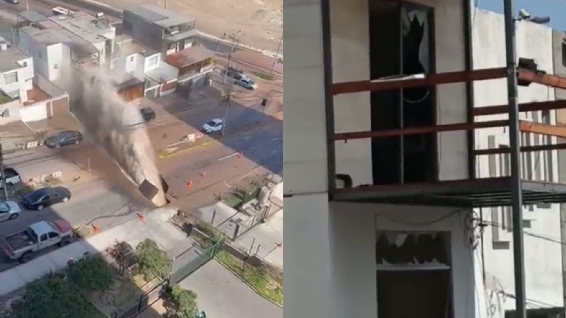 Impactantes registros: Rotura de matriz en Iquique genera daños en viviendas e inundación de calles