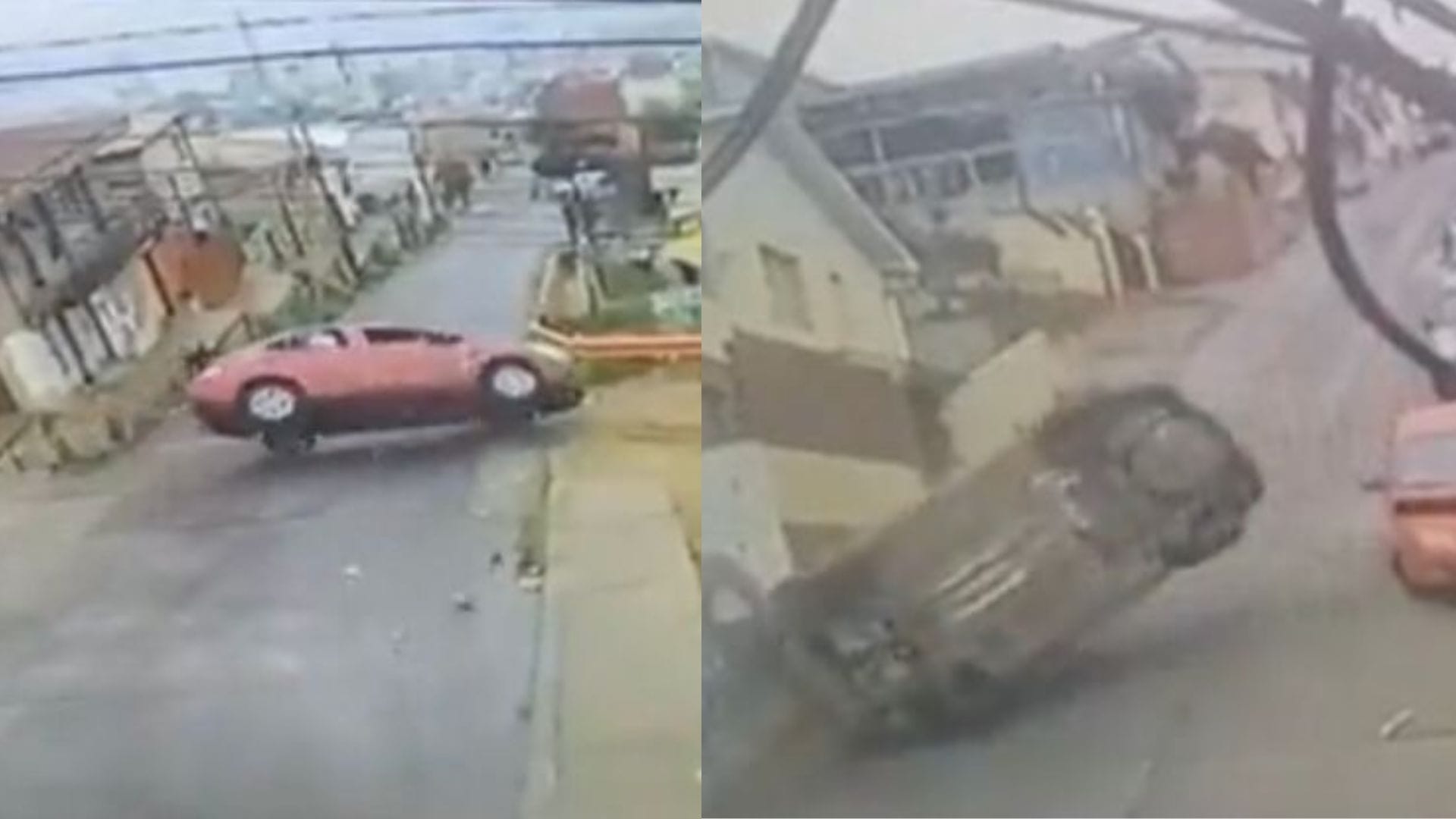 Conductor perdió el control: Vehículo volcó mientras bajaba por un cerro en Valparaíso