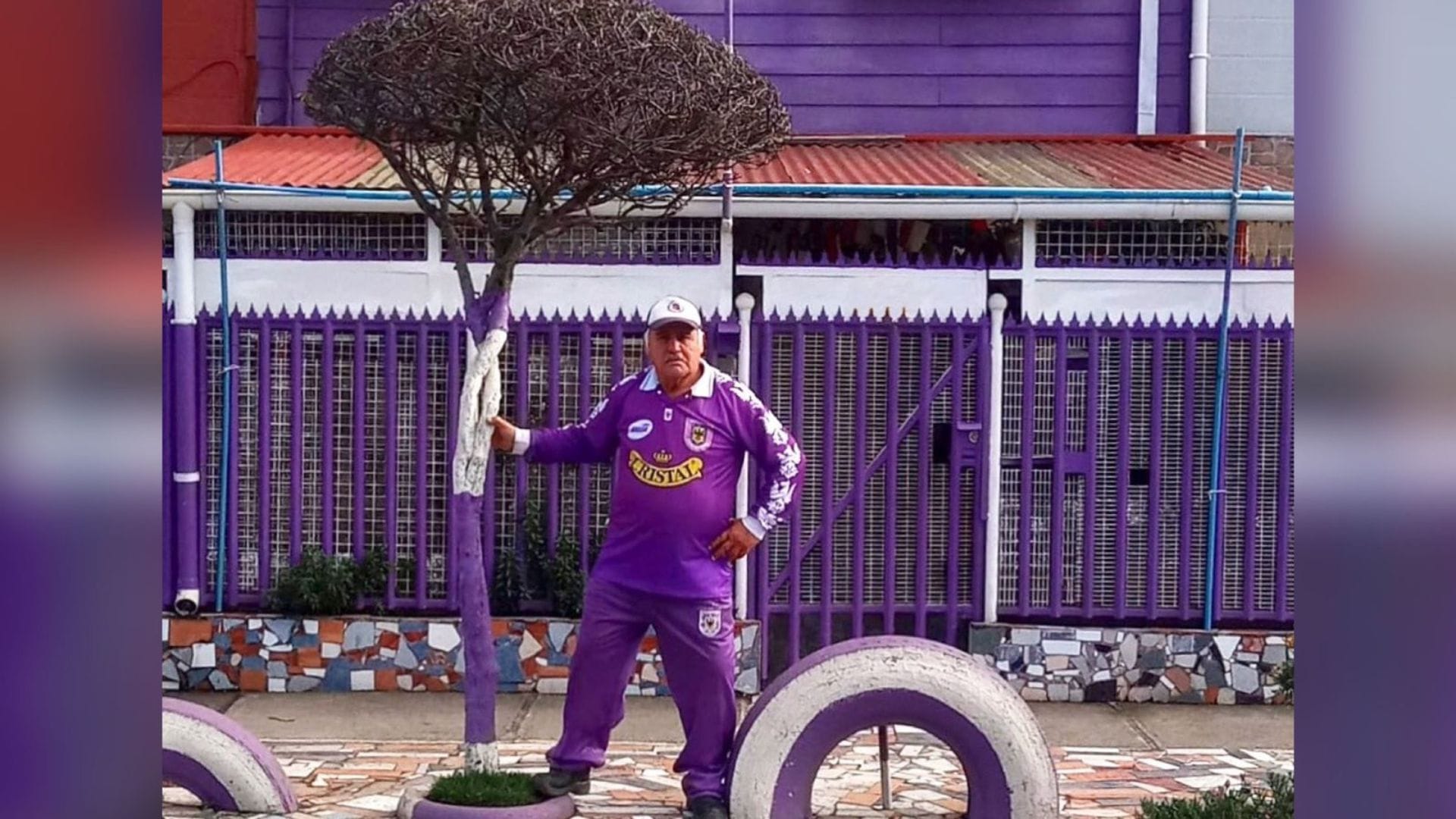 Un amor incondicional por Deportes Concepción: Hincha lila pintó su casa con los colores del club