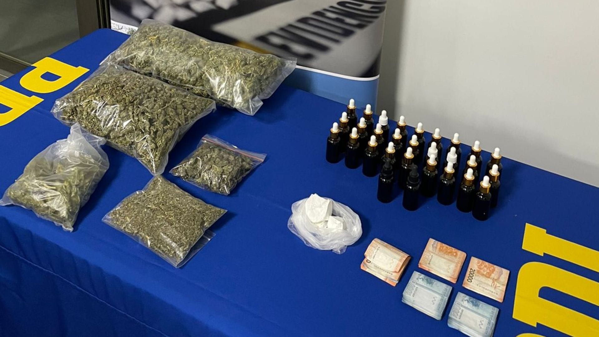 Detienen a 4 personas por tráfico de drogas en Tomé: Sacaron de circulación más de 2.200 dosis