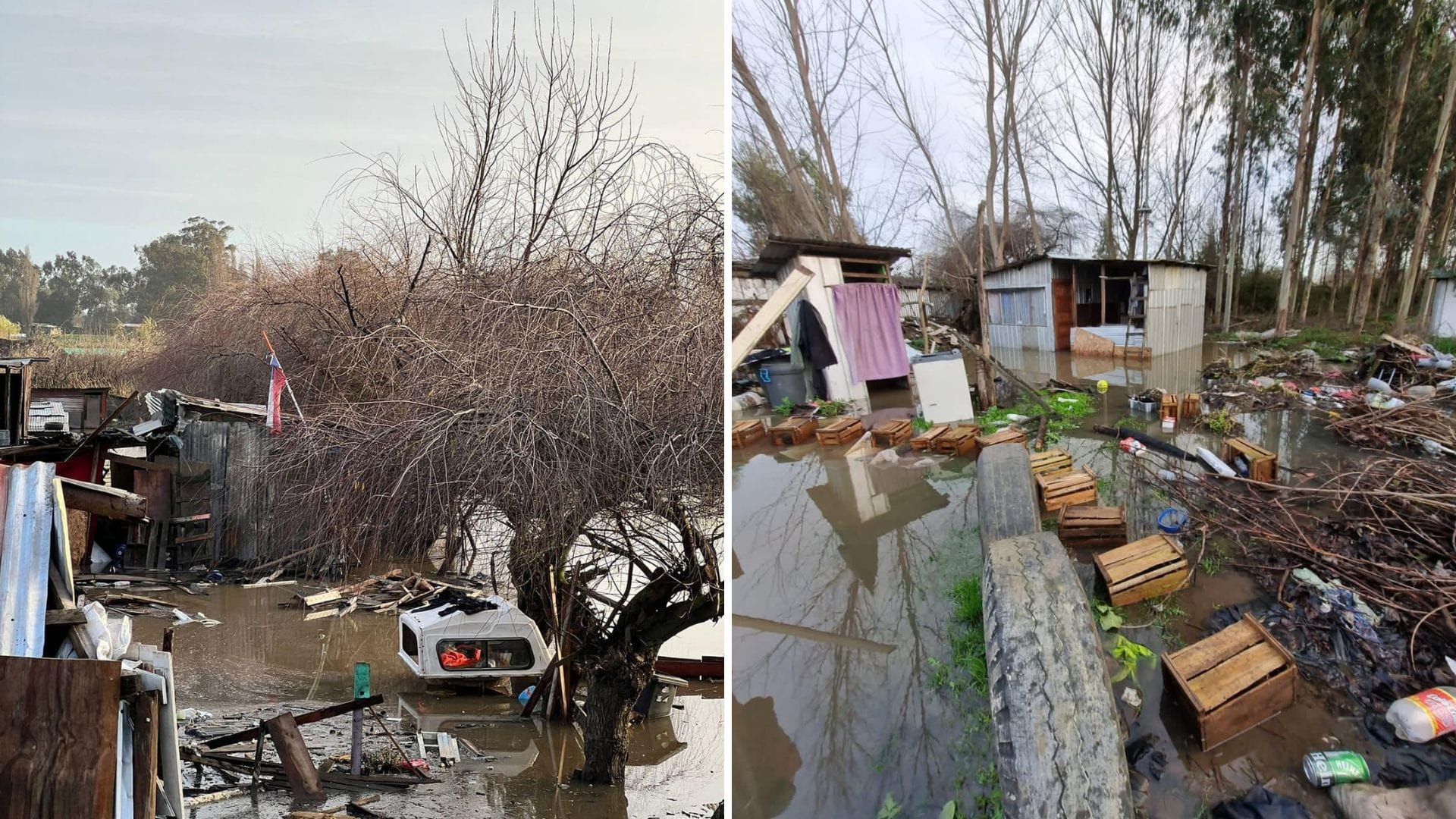 Registran 32 viviendas afectadas por aumento del cauce del Río Biobío en San Pedro de la Paz