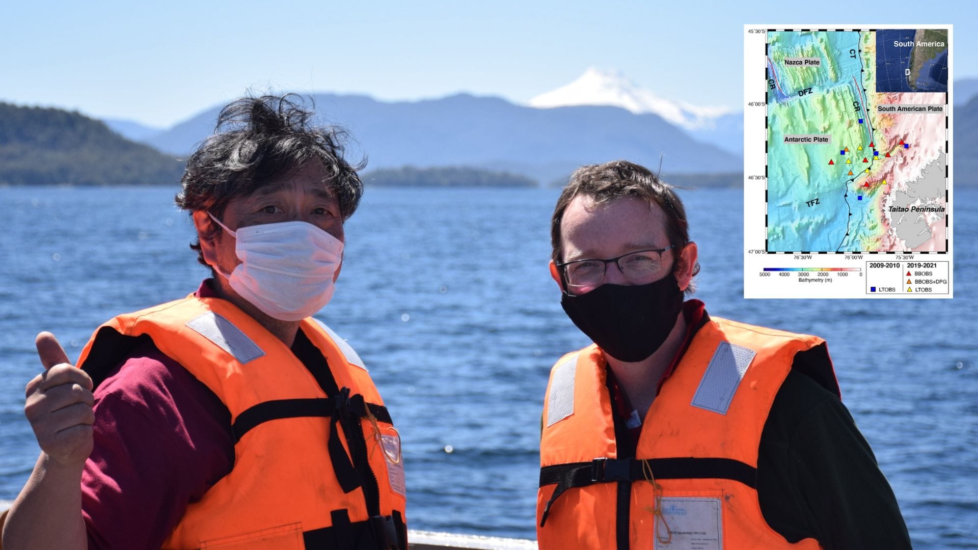 Científicos de Concepción y Japón logran hazaña de instalar sismógrafos submarinos donde se unen 3 placas tectónicas
