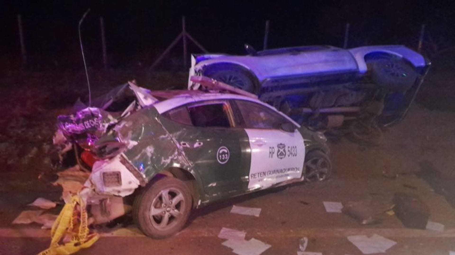 Quedó en libertad: Sujeto conducía bajo efectos de las drogas un auto clonado y chocó una patrulla policial en Coquimbo