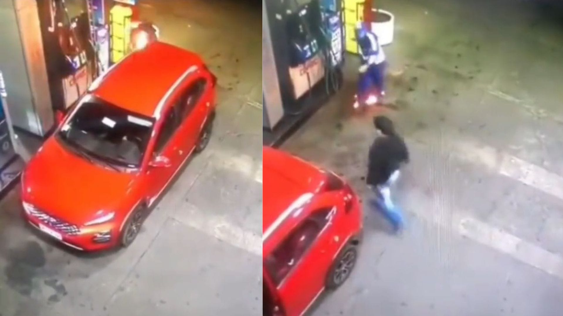 Trabajador impidió su accionar: Sujeto trató de prender fuego a auto que cargaba bencina en Los Andes
