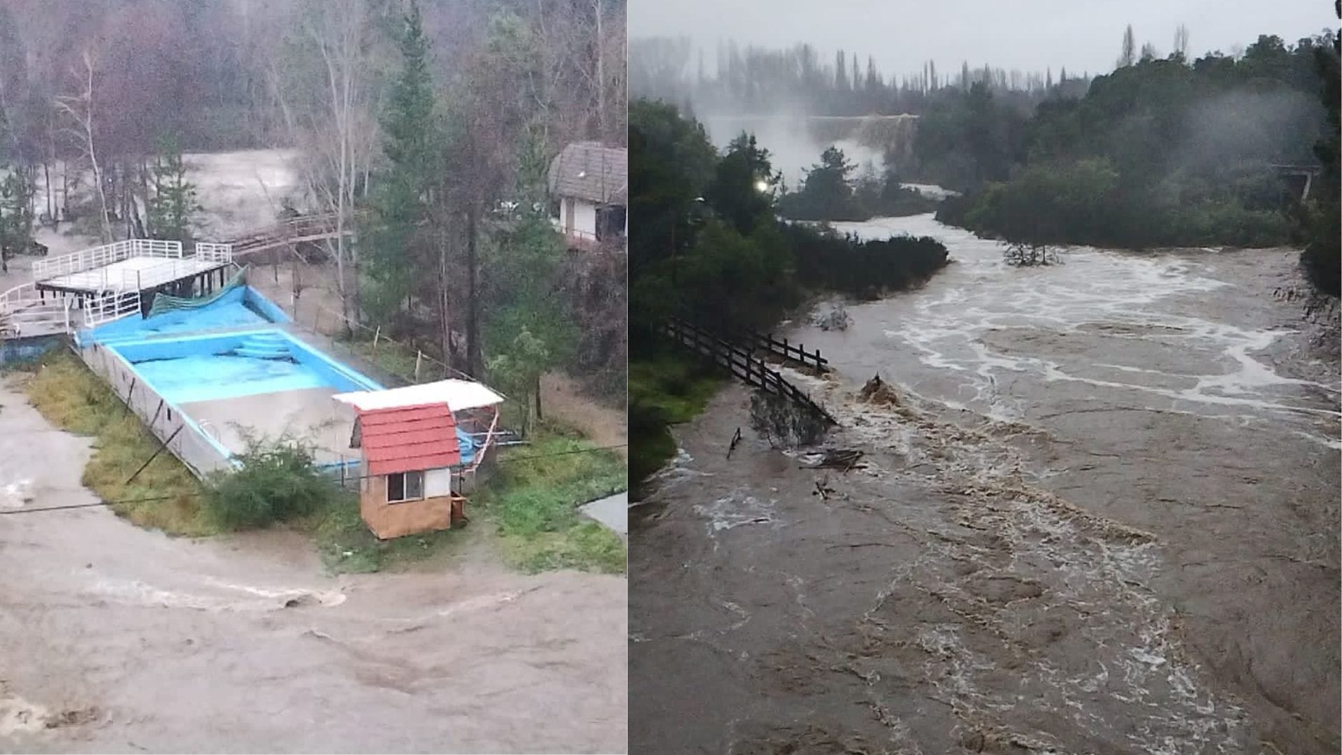 Registros evidencian preocupante aumento del caudal en Saltos del Laja: Río se desbordó en algunos sectores