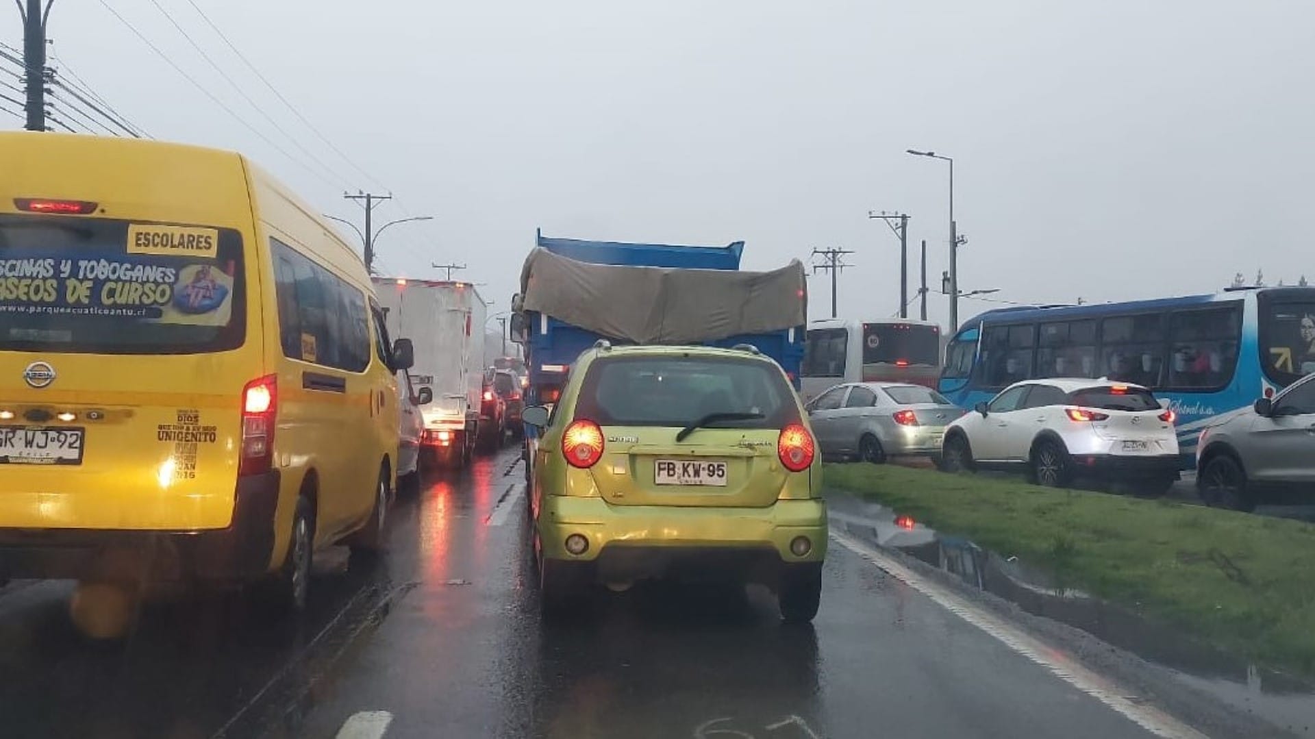Analizan el estado del Puente Ferroviario y la Ruta de la Madera: Cierre genera congestión en la Ruta 160 del Biobío