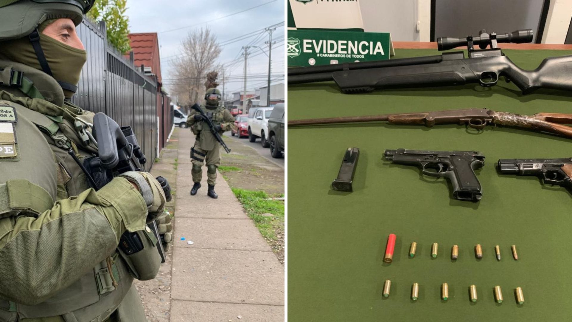 Ocho detenidos, armas y municiones: El saldo que dejó un operativo en Los Ángeles