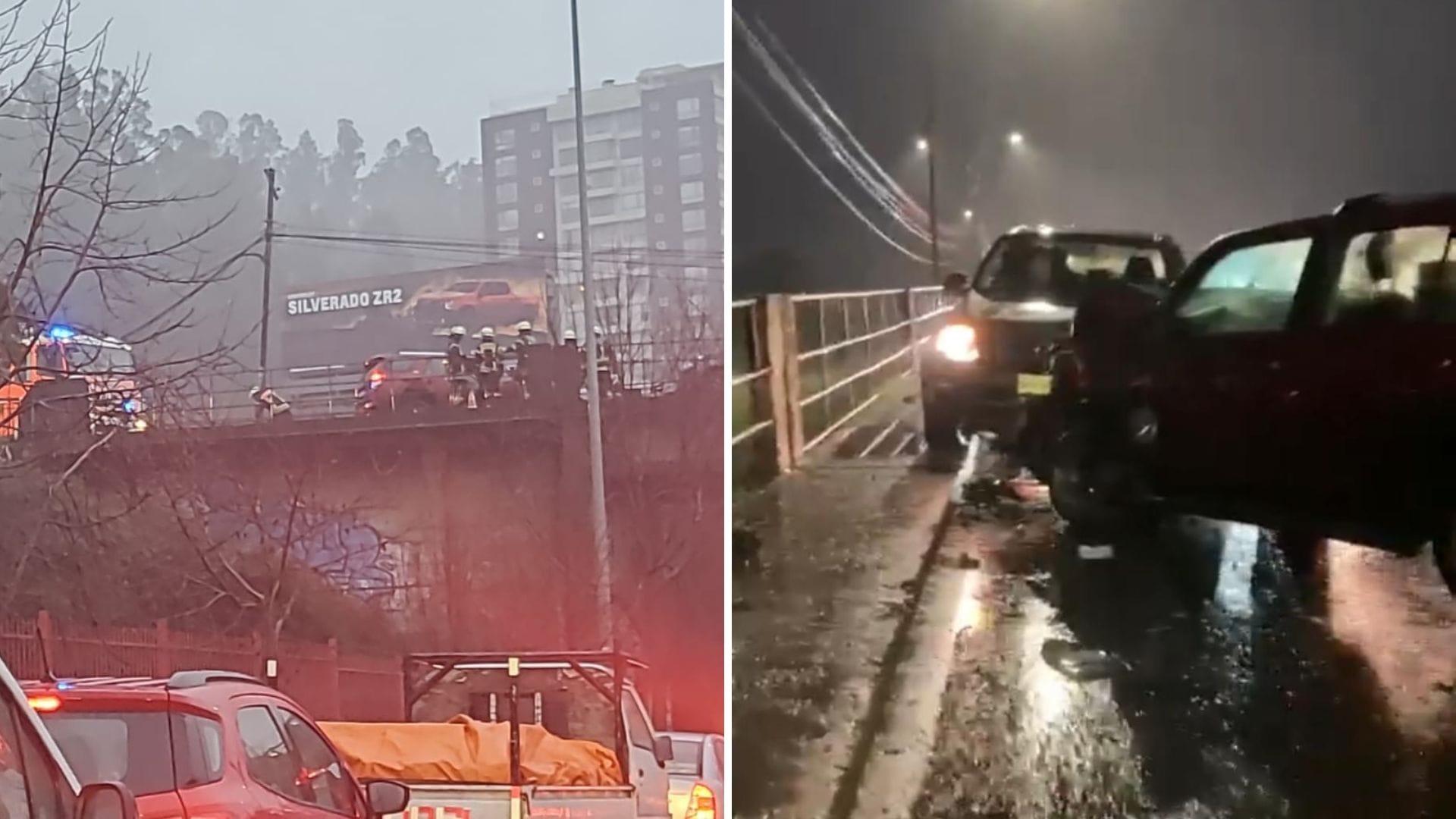 Enorme taco se registra desde Chiguayante a Concepción tras accidente de tránsito