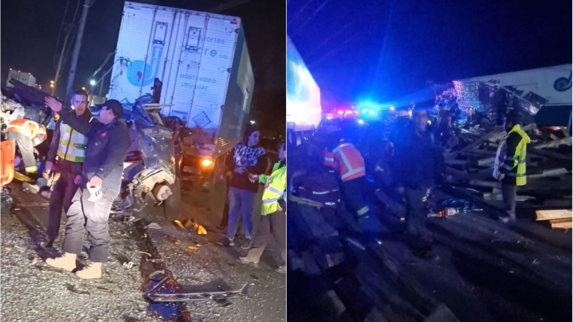 Dos personas fallecen y otras quedan en riesgo vital tras colisión múltiple en Ruta 5 Sur
