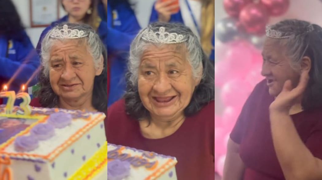 ¡La emoción y alegría de Mireyita al ver cómo Concepción la acompaña en su cumpleaños 73!