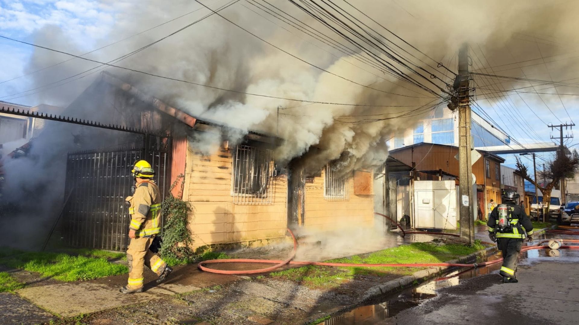 Concepción: Registran incendio estructural en domicilio del sector Pedro del Río Zañartu