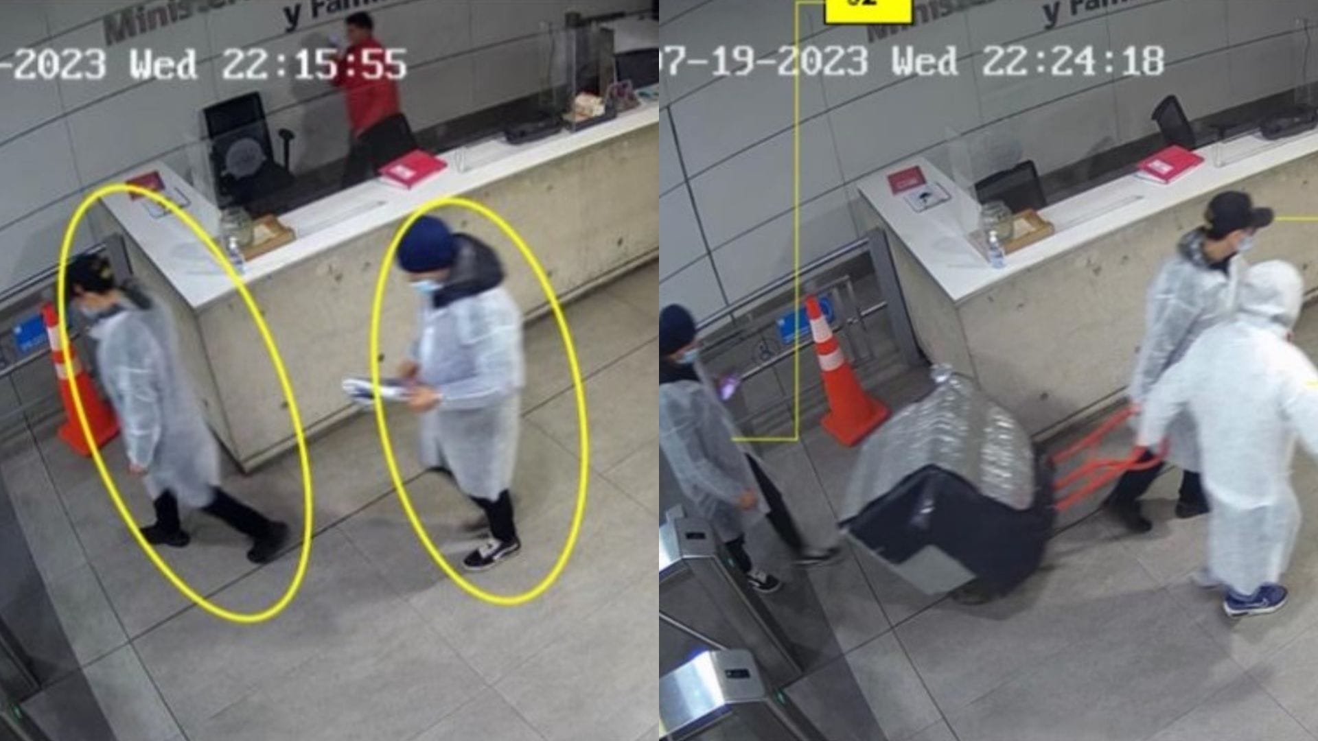 Revelan primeras imágenes de la dinámica del robo en el Ministerio de Desarrollo Social