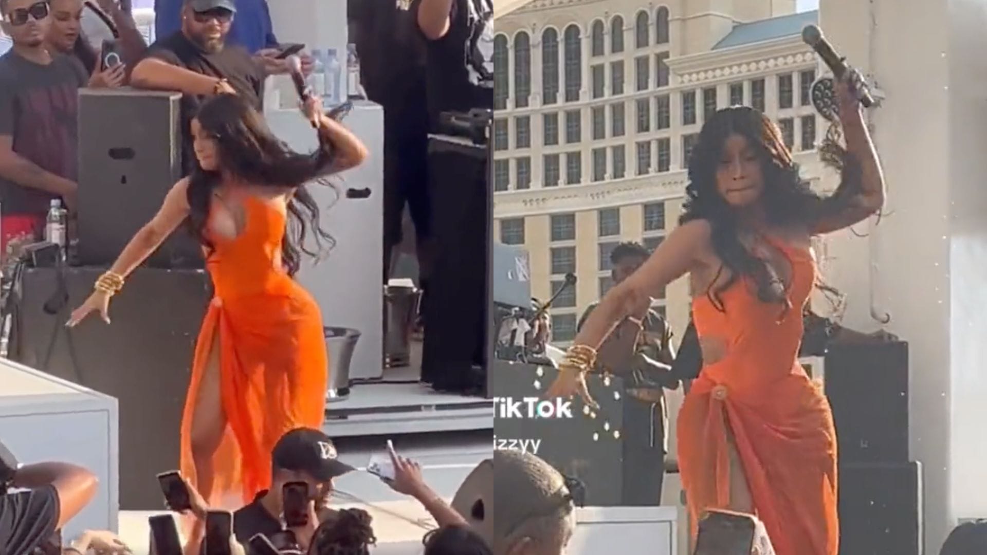Captan a Cardi B agrediendo a una fan que le había lanzado la bebida de su vaso en pleno concierto