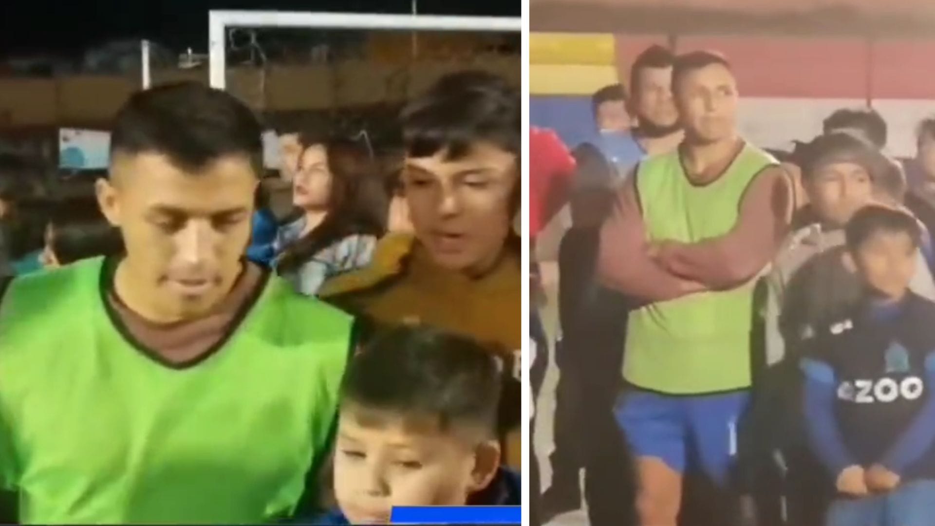 Alexis Sánchez compartió un partido con vecinos en su natal Tocopilla