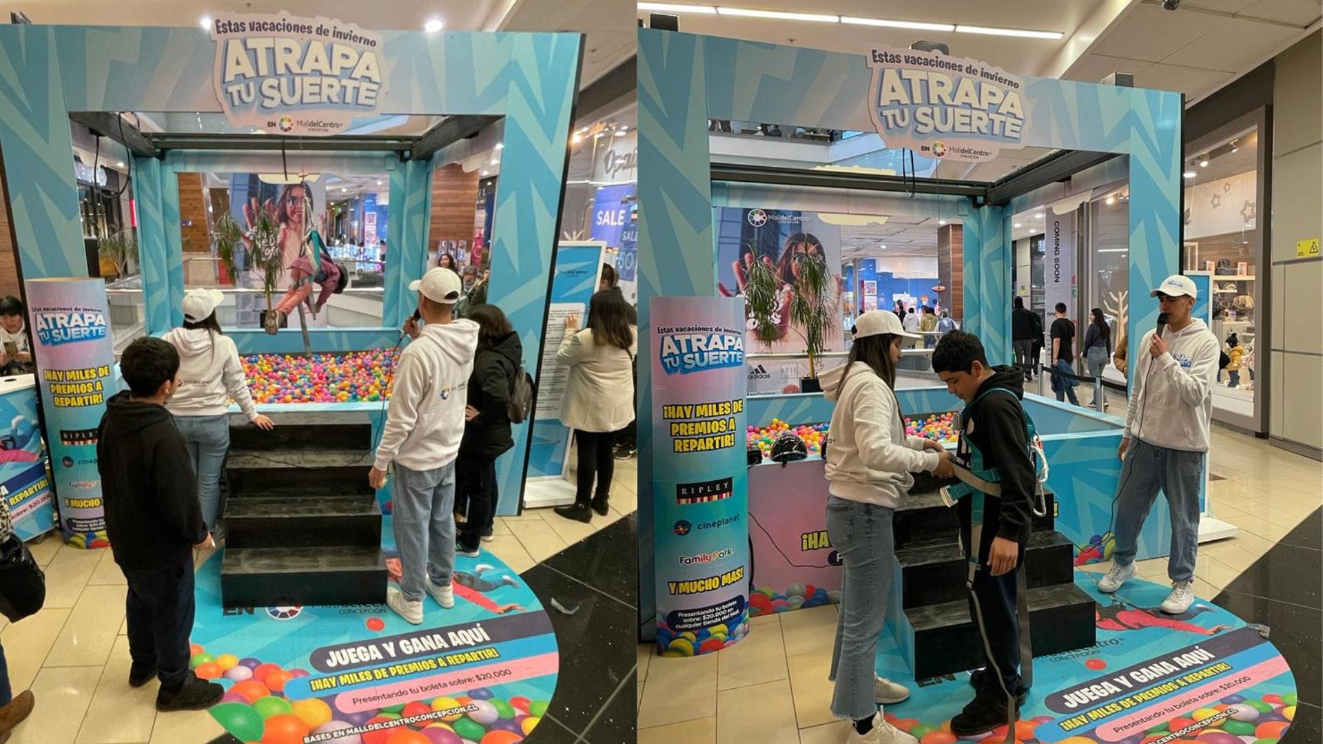 El llamativo panorama de invierno para que niños prueben su suerte en Mall del Centro Concepción