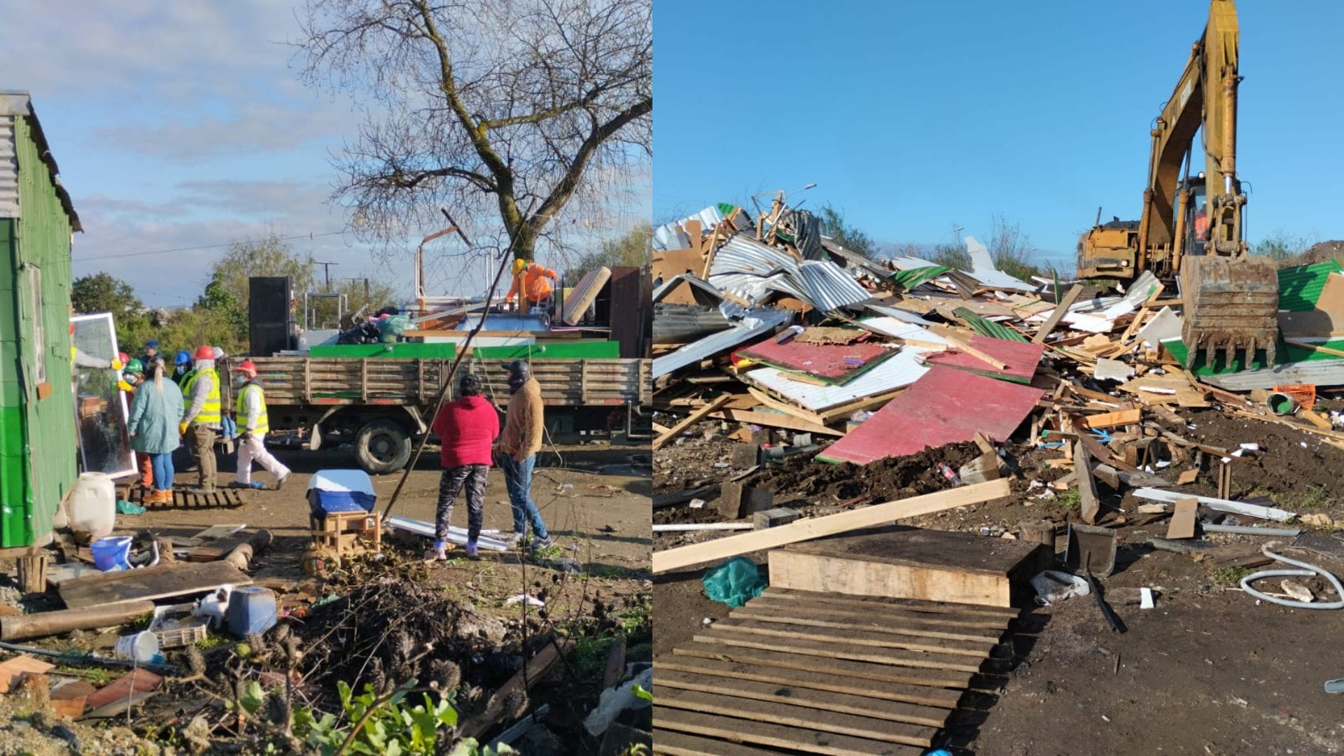 Desalojan toma en terreno donde construirán casas para más de 200 familias en Hualpén