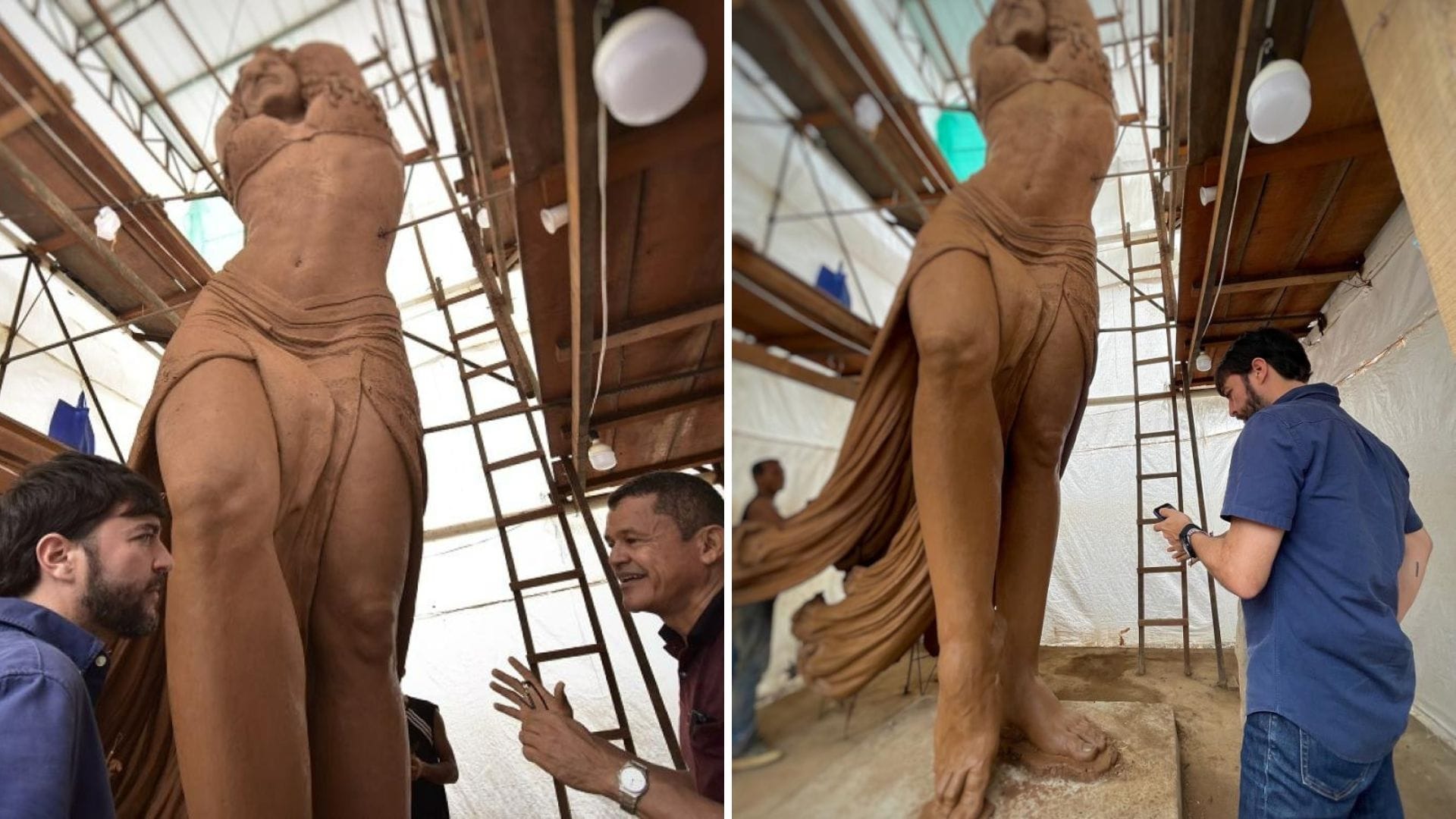 Shakira reaccionó ante gigantesca escultura de bronce que están construyendo en su honor