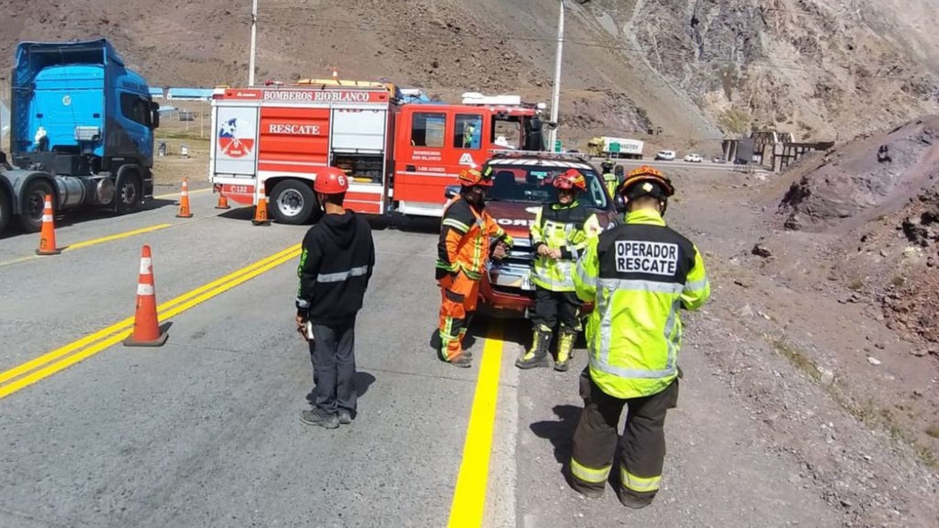 Camionero chileno muere en grave choque ocurrido en Paso Los Libertadores
