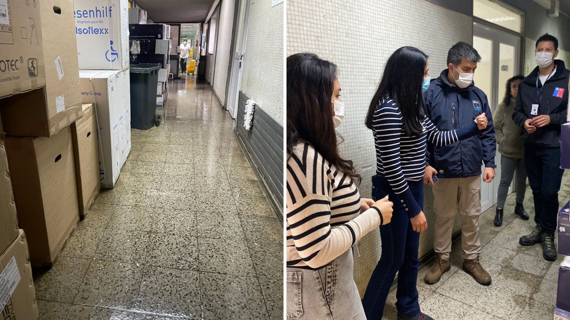 Sistema frontal provocó inundación de Hospital de Arauco: Se reubicaron a 12 personas