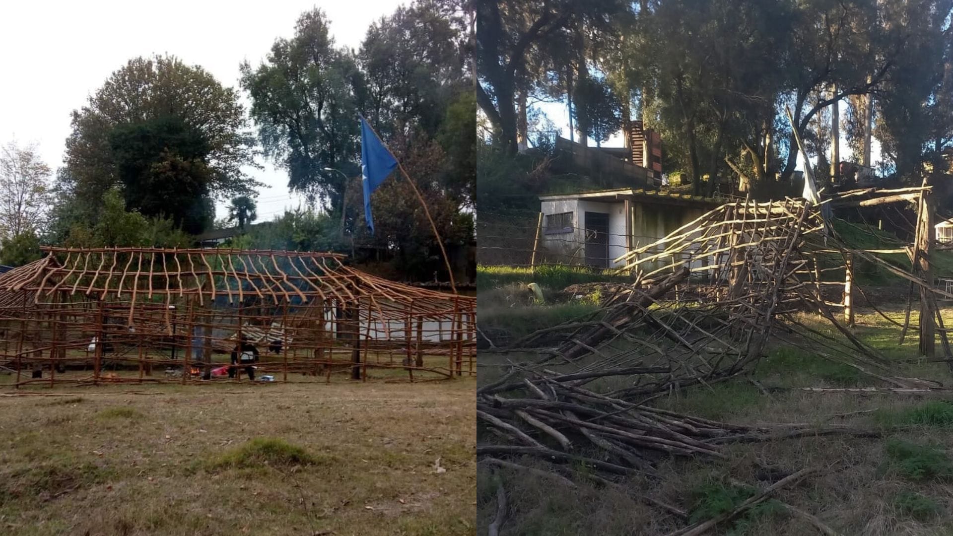 Ruka mapuche desplomada en Chiguayante: Asociación acusa olvido del proyecto