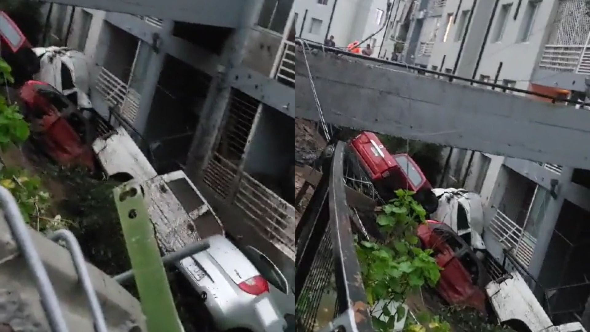 Derrumbe de cerro arrasó con al menos nueve vehículos en Constitución: También se inundó el Cesfam