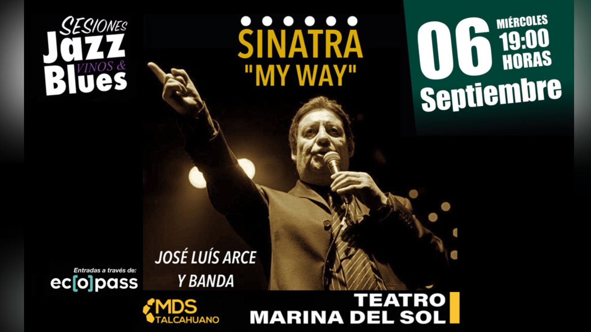 Sinatra “My Way”: Nueva sesión de Jazz, Vinos & Blues se realizará en el Teatro Marina del Sol