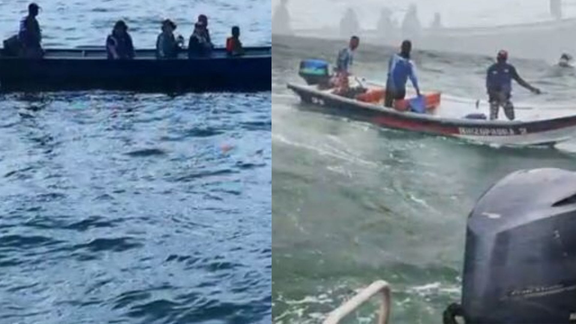 Querían ver ballenas jorobadas: Lancha con 18 turistas se volcó tras ser golpeada por ola en Colombia