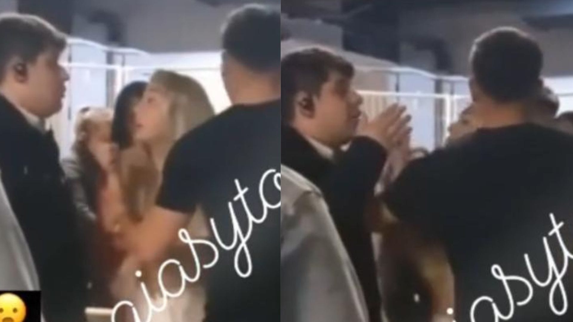 Naya Fácil fue captada protagonizando discusión en club nocturno: Agredió a uno de los guardias