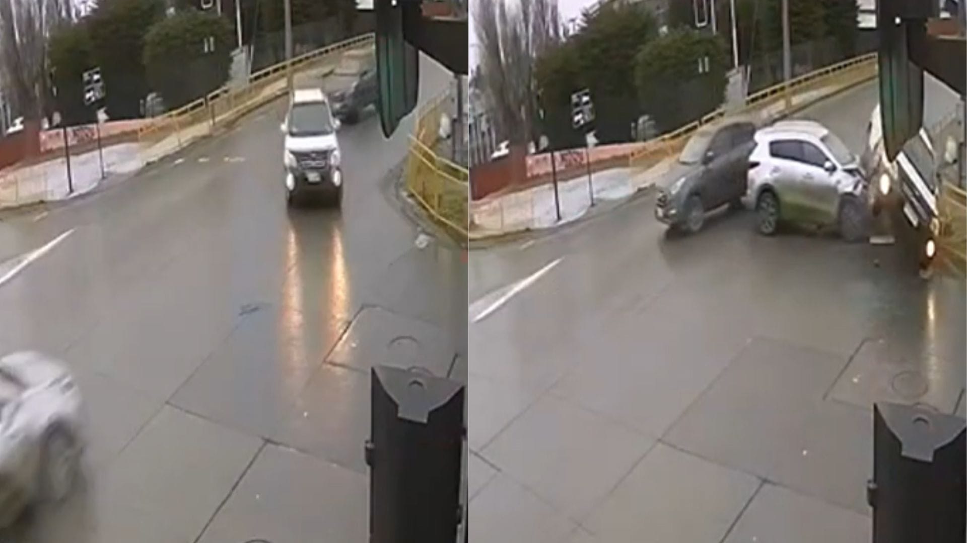 No respetó semáforo en rojo y protagonizó choque: Impactó a vehículo donde iban dos adultos mayores en Punta Arenas
