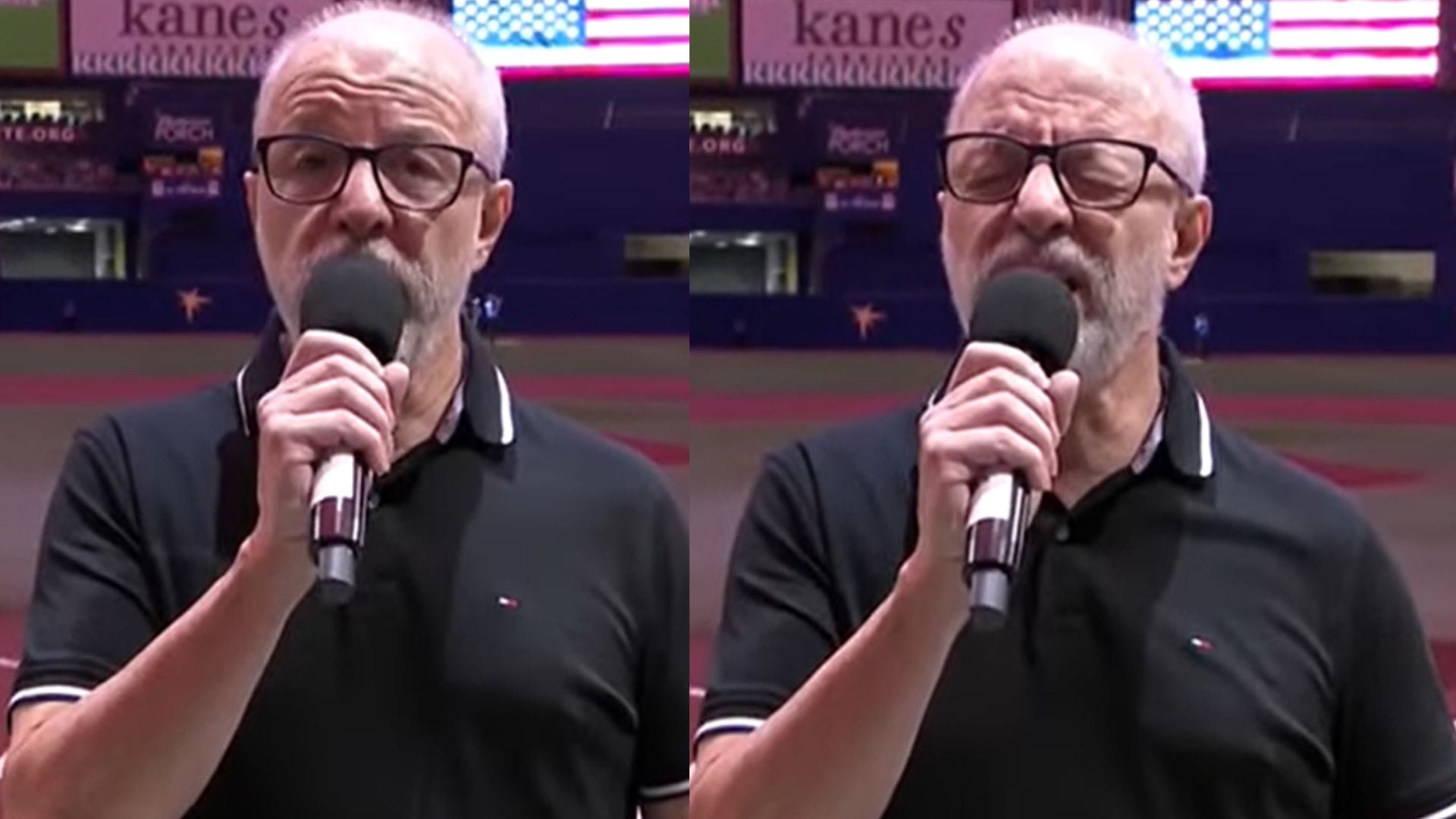 Alberto Plaza se viralizó por haber cantado el himno de Estados Unidos en un partido de béisbol