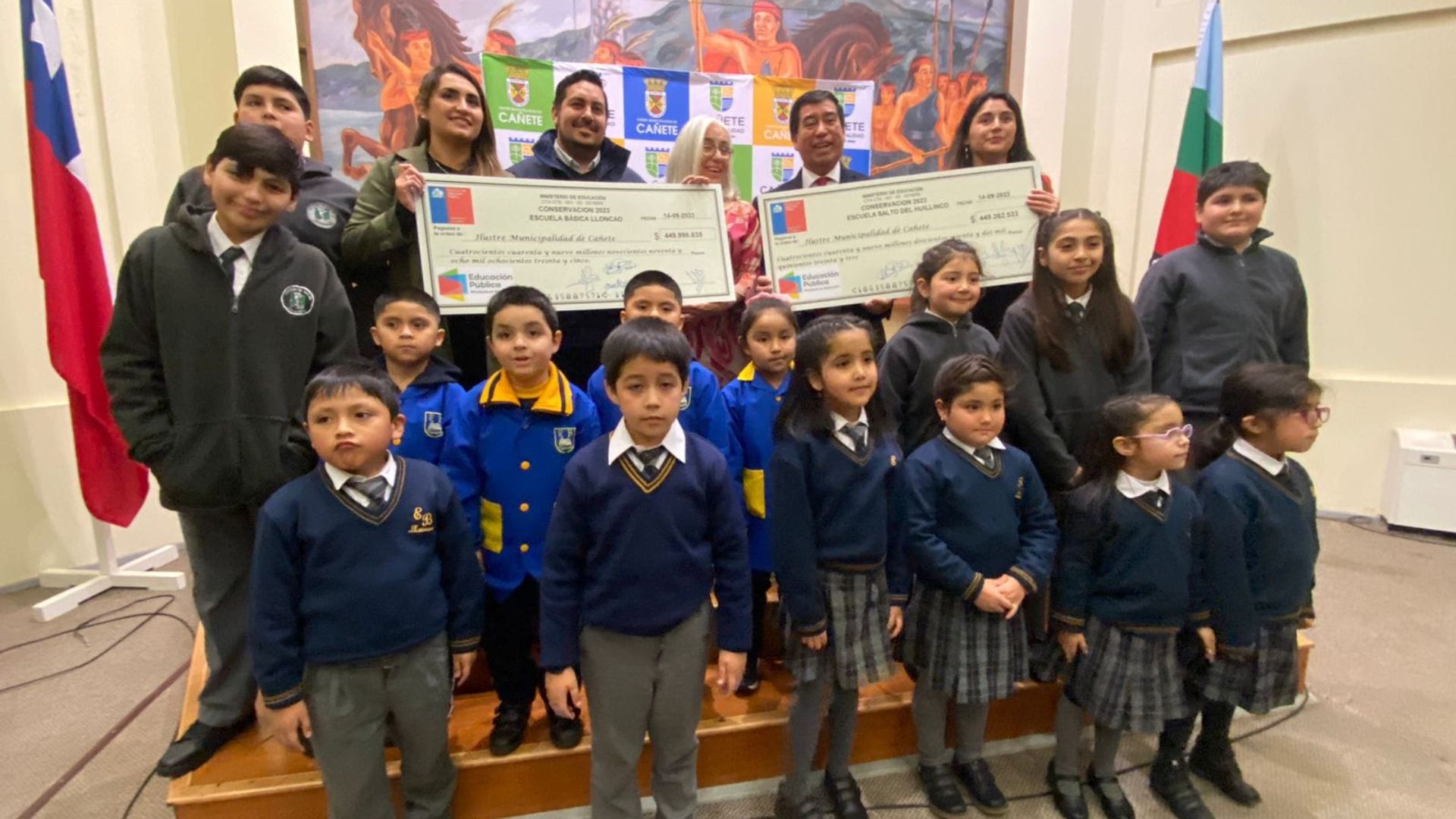 Cañete se adjudicó $900 millones para mejoramientos en escuelas de Lloncao y Huillinco