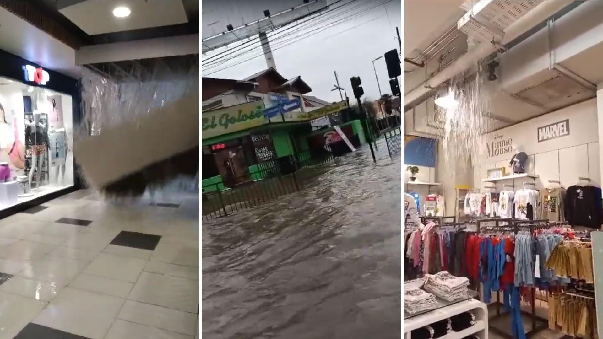 Colapso e inundaciones en mall, mercado y centro de Chillán tras intensas lluvias