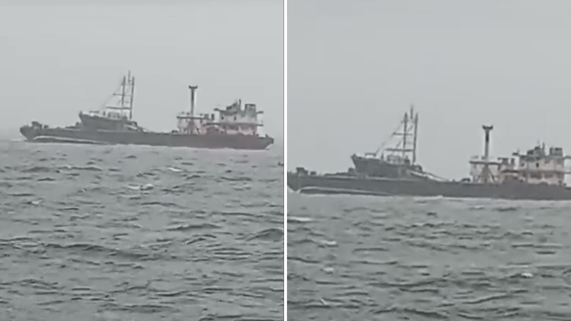 Barcaza se hundió en medio de la bahía de Concepción tras intenso sistema frontal