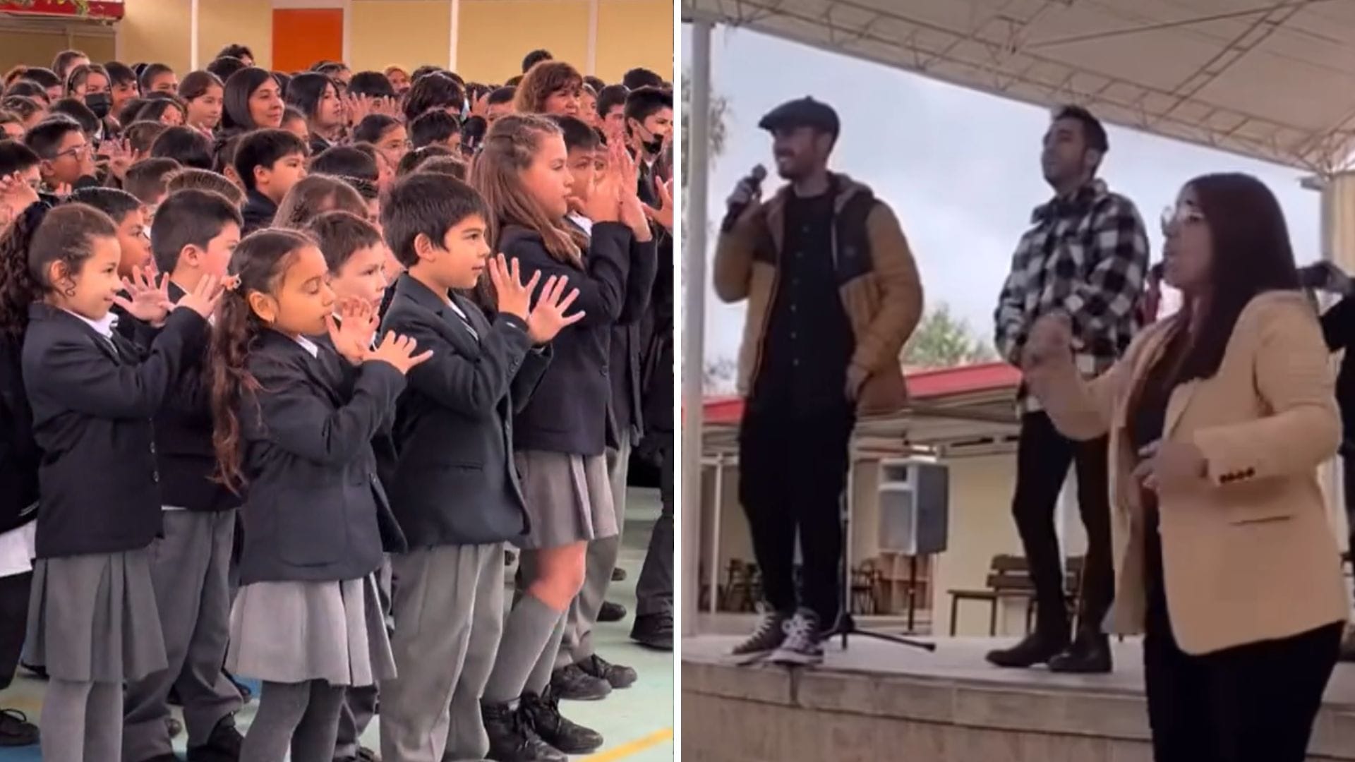 Emoción a mil: Escuela inclusiva interpretó canción de Los Vásquez en lengua de señas