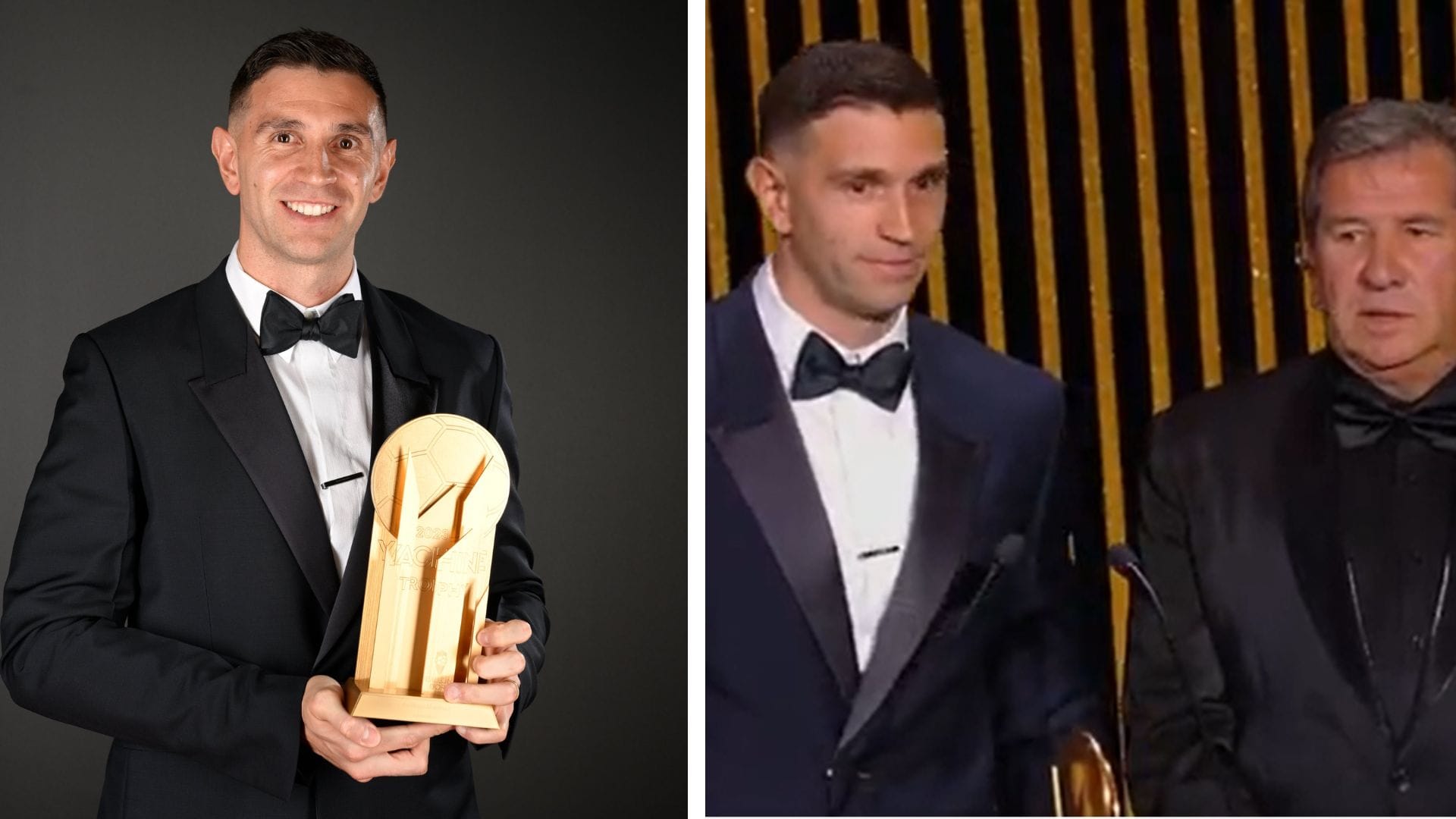 ¡El mejor arquero del mundo!: Dibu Martínez ganó el premio “Yashin” en la gala del Balón de Oro