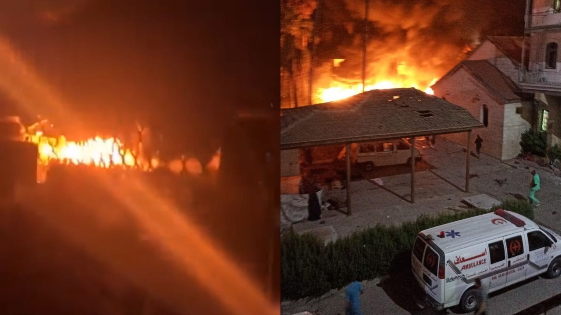 Reportan que Israel bombardeó hospital en el centro de Gaza: Muertos superarían los 500