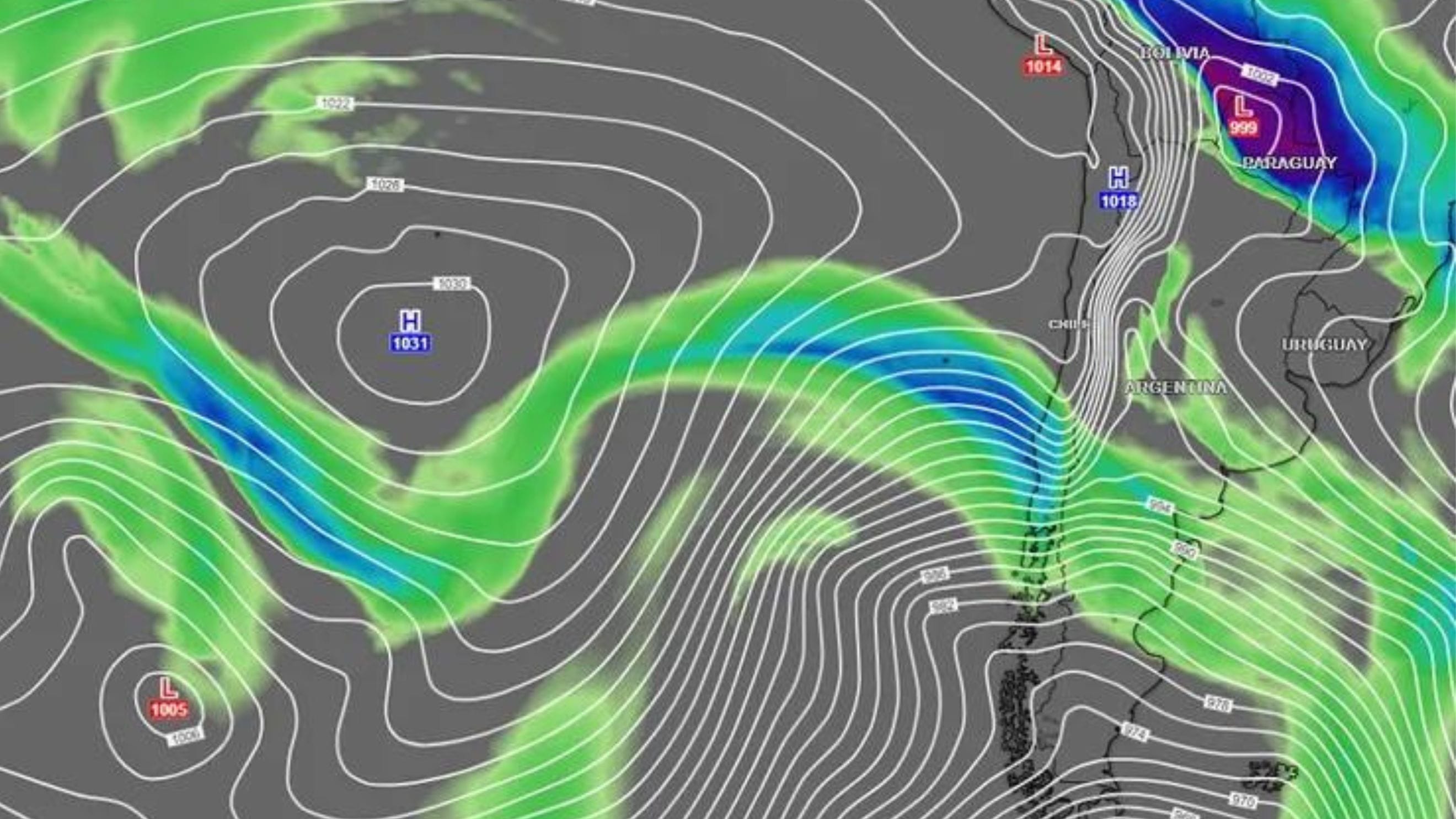 Llegará sistema frontal con río atmosférico: Emiten aviso por lluvias en regiones del centro y sur de Chile