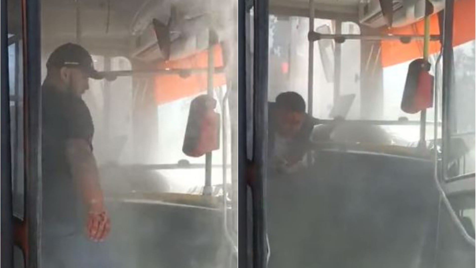 Captan brutal agresión de pasajero a chofer de un microbús que le pidió que pagara el pasaje