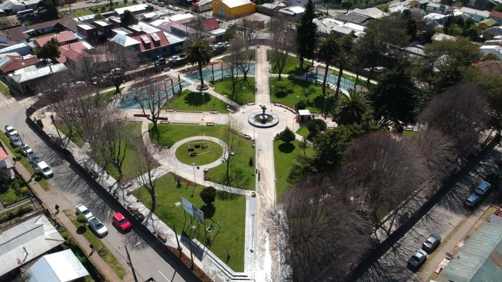 Histórica plaza Caupolican en Cañete fue inaugurada totalmente remozada