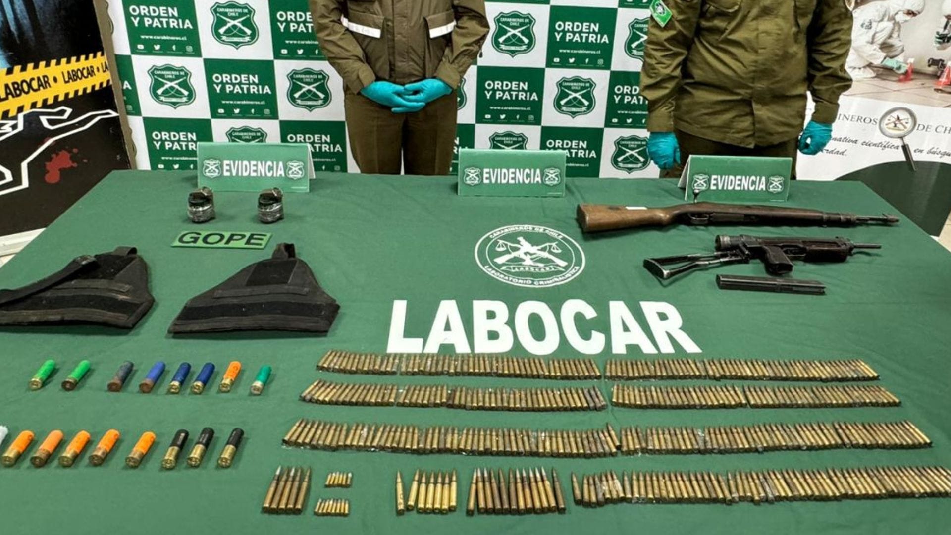 Vinculado a grupos radicales: Carabineros incautó armamento de guerra en Tirúa y detiene a dos personas