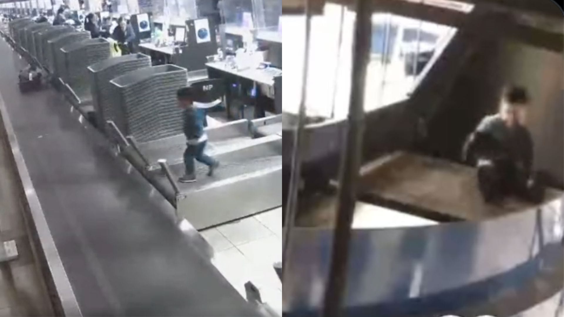 Niño entró a la cinta transportadora de equipajes en el Aeropuerto de Santiago: Debió ser rescatado